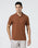 Mid Brown Textured Polo - Kim Chum