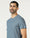 Mid Blue Crew Neck Textured T-Shirt - Lep