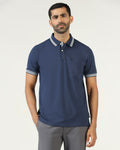 Mid Blue Solid Polo - Taurus