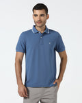 Mid Blue Solid Polo - Branch
