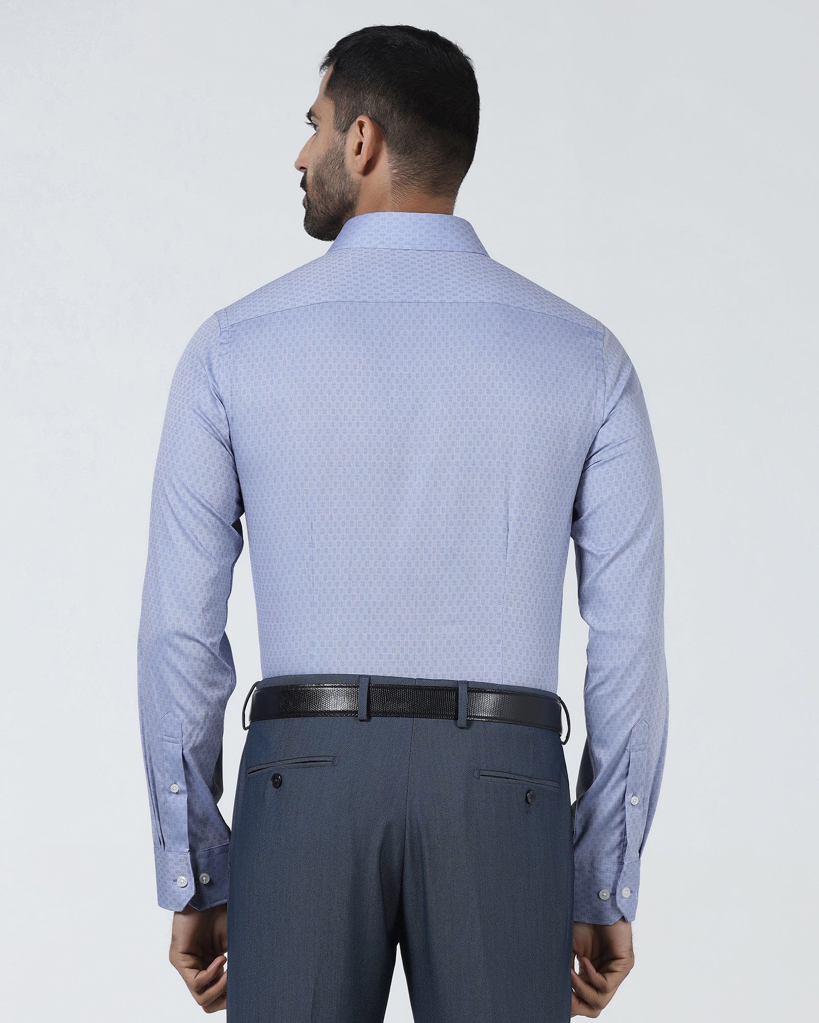 Mid Blue Textured Shirt - Seon