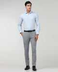Mid Grey Solid Trouser - Oak