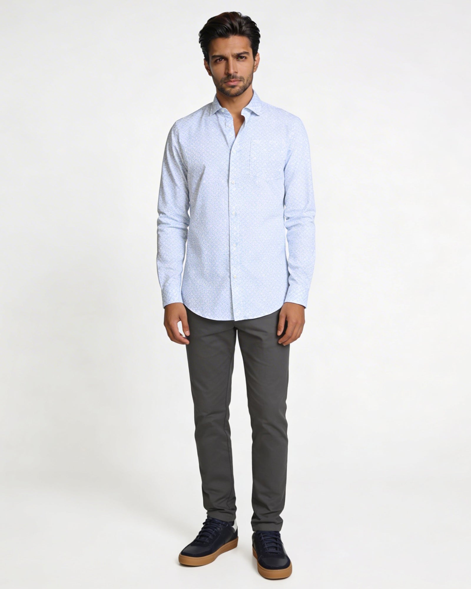 Mid Grey Textured Khaki - Captain