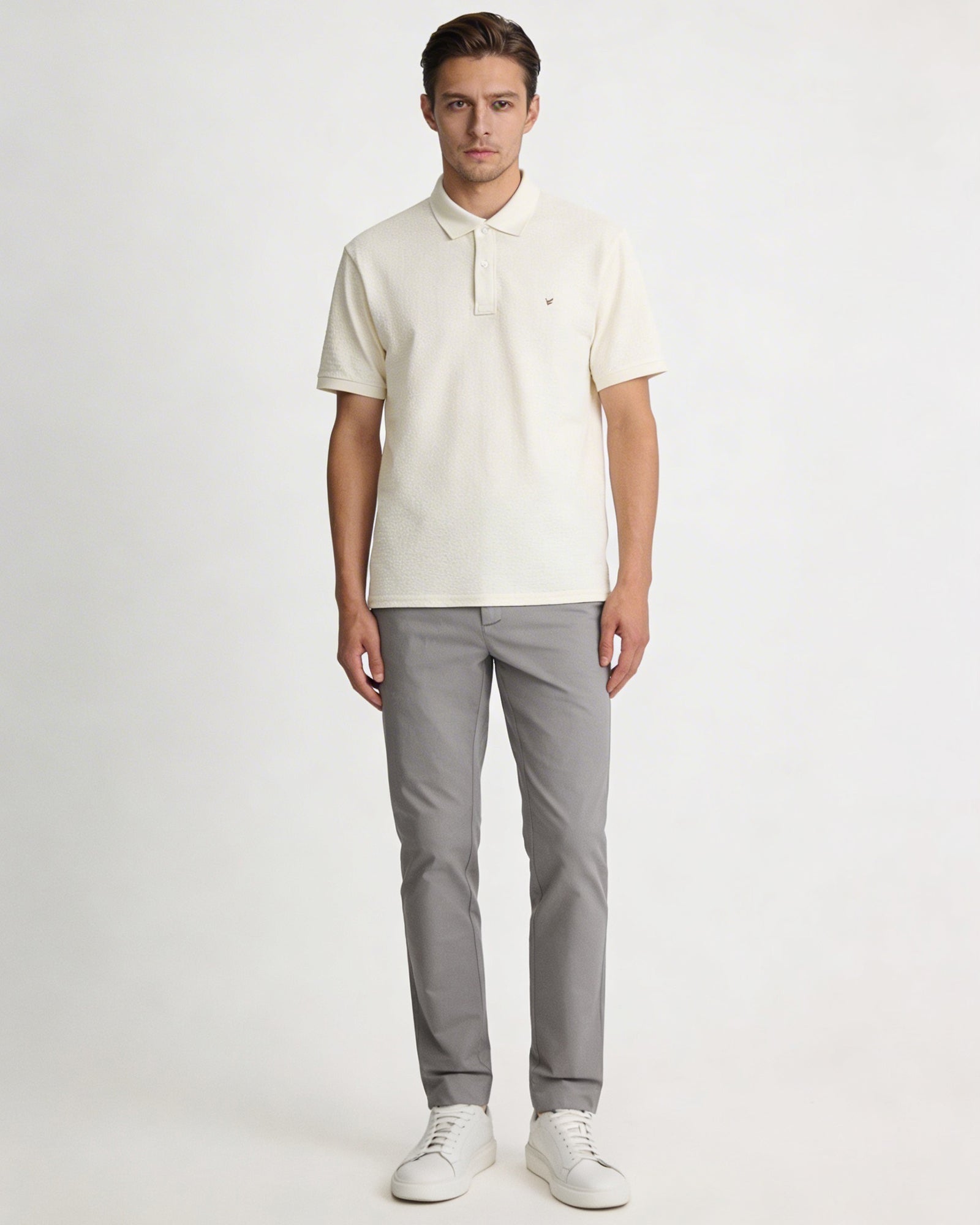 Mid Grey Textured Khaki - Square