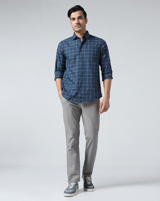 Mid Grey Textured Khakis - Palmer