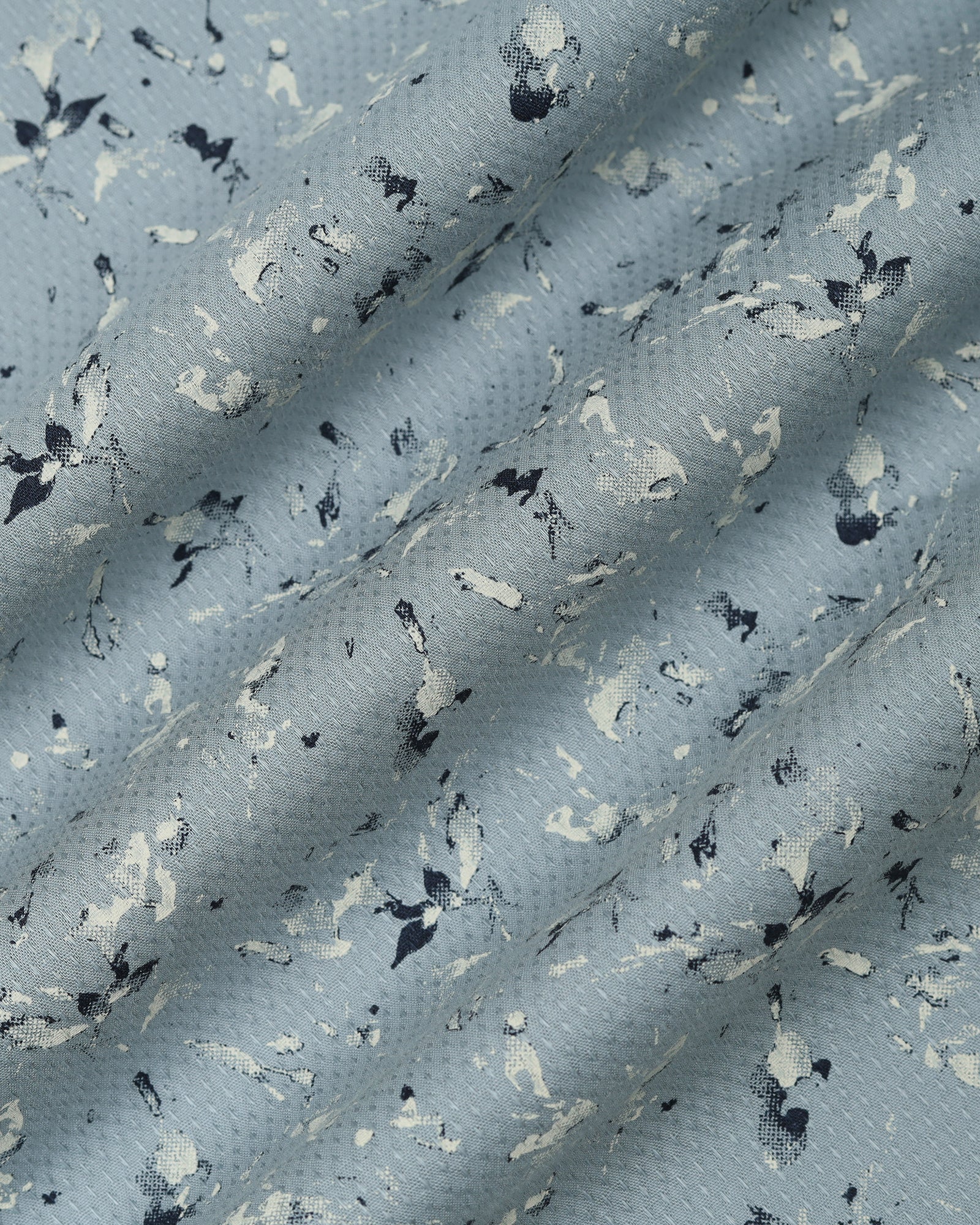 Midnight Blue Printed Shirt - Kiva