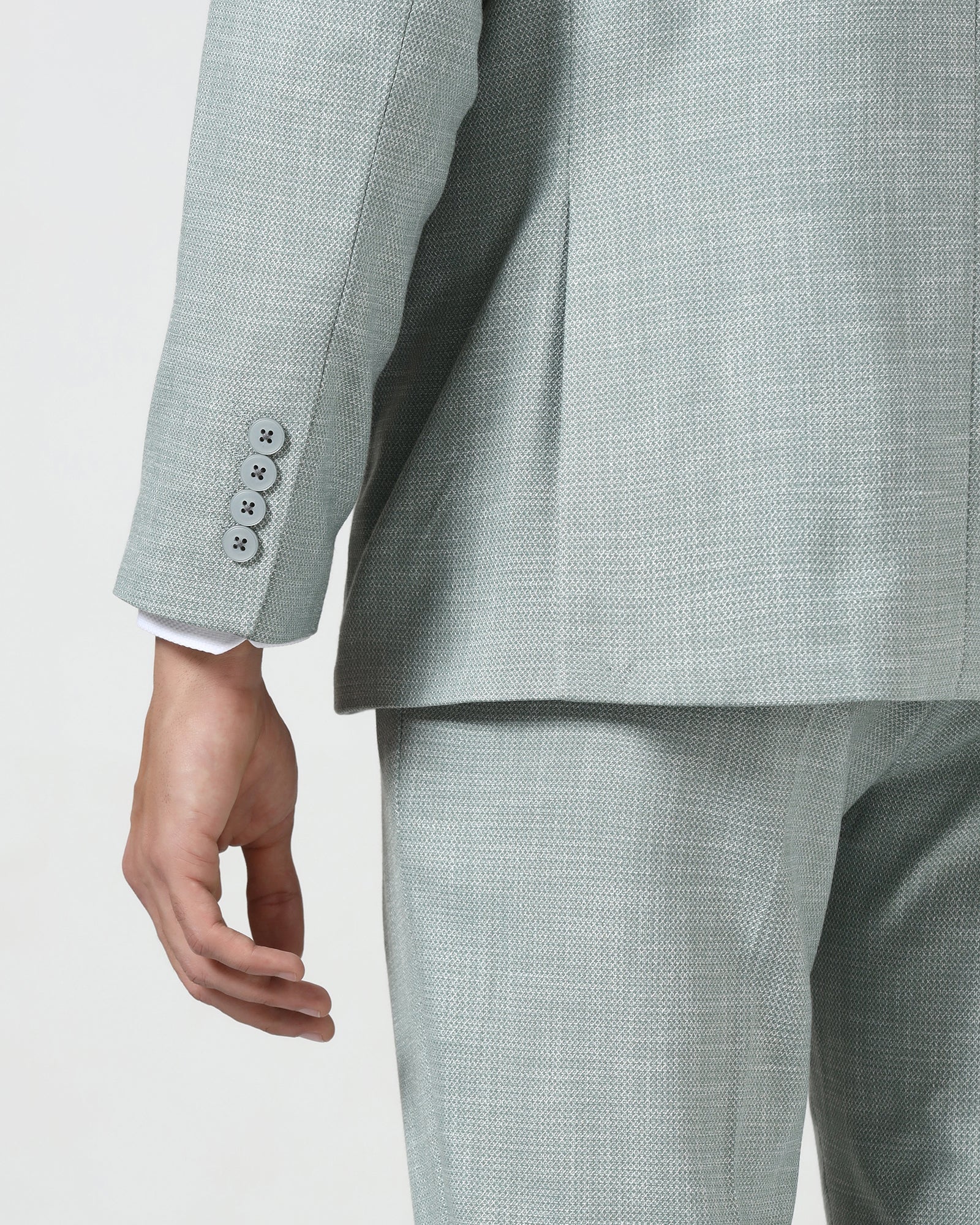 Mint Three Piece Textured Suit - Dayle