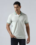 Mint Green Printed Polo - Mini