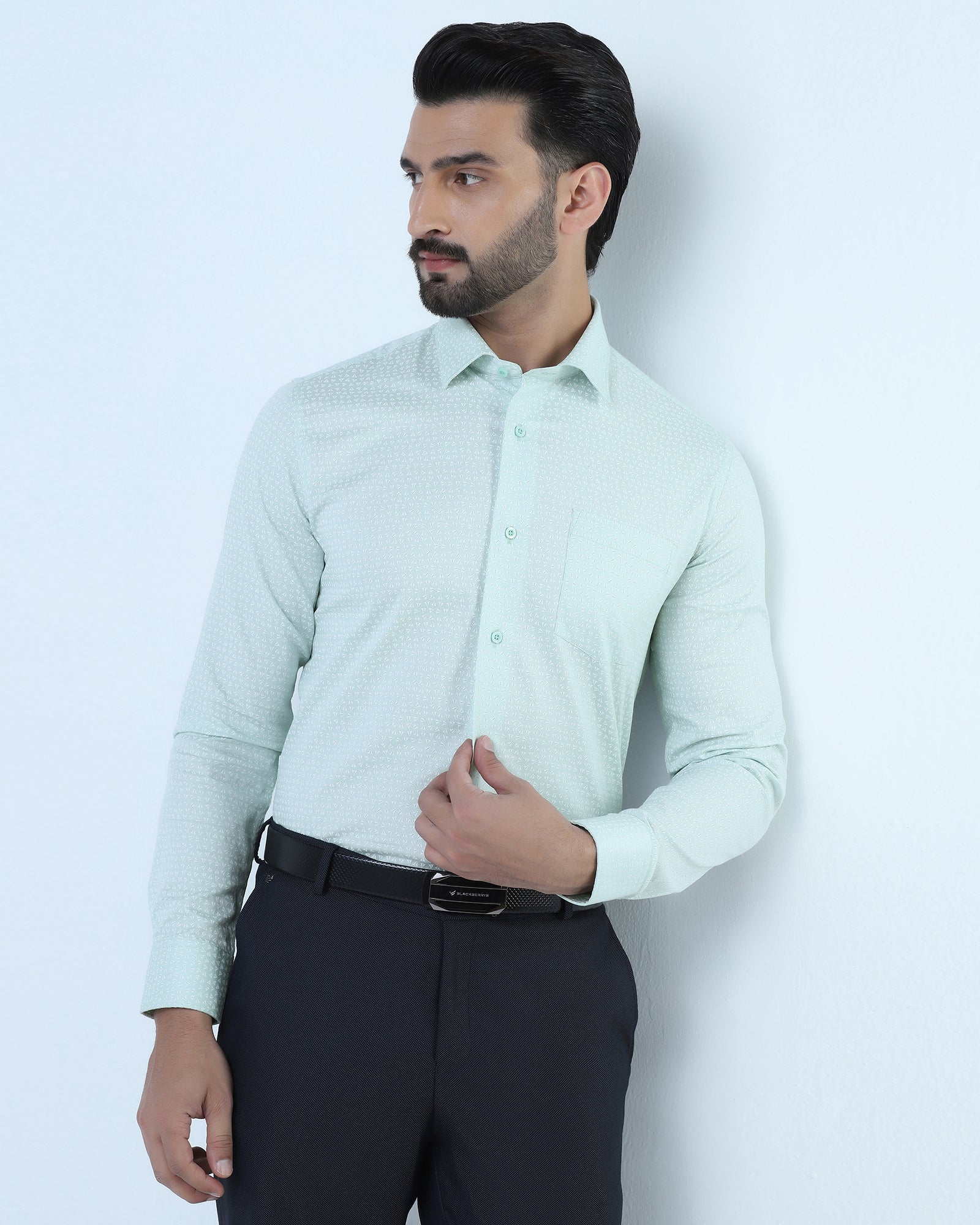 Mint Printed Shirt - Callum