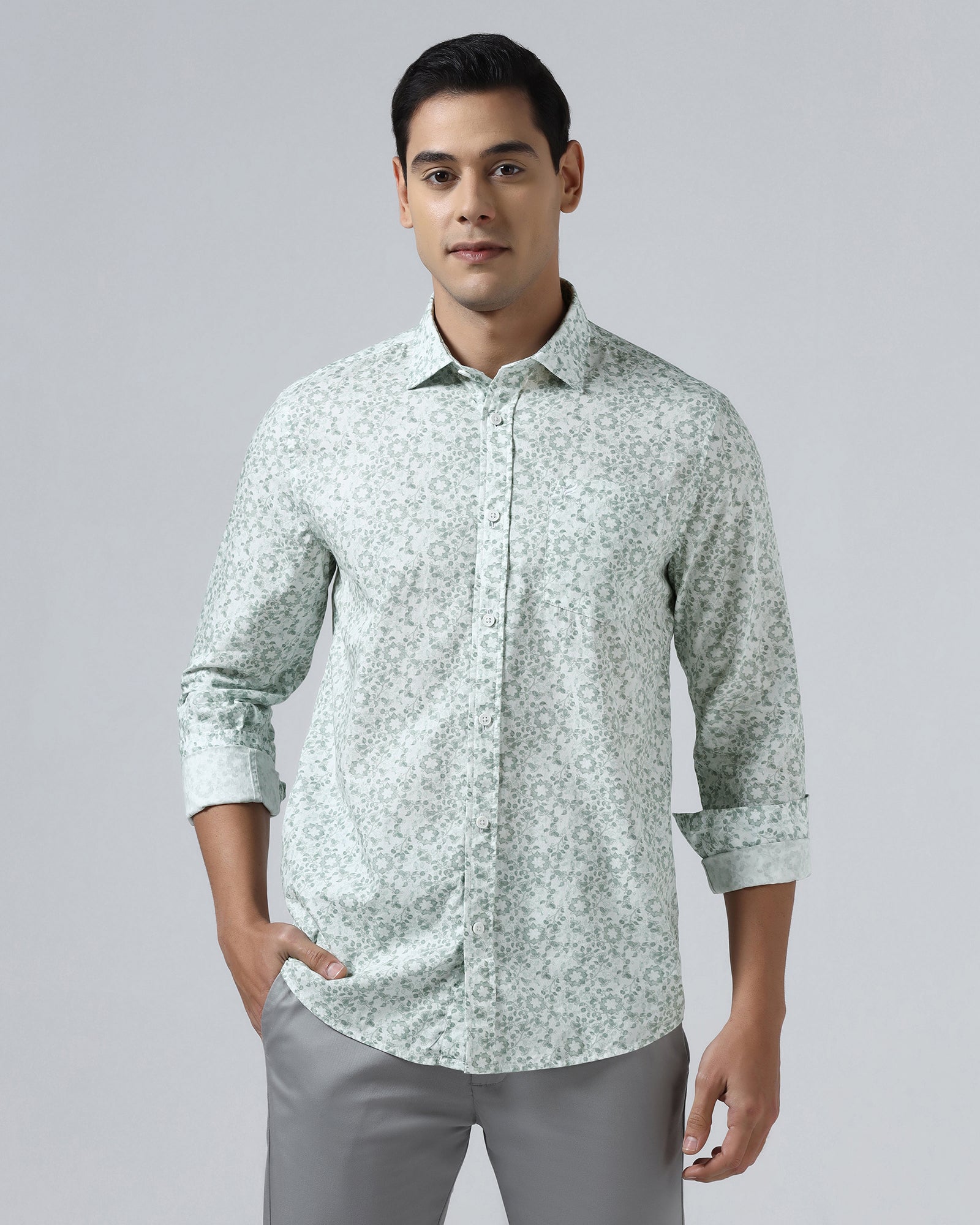 Mint Printed Shirt - Frilo
