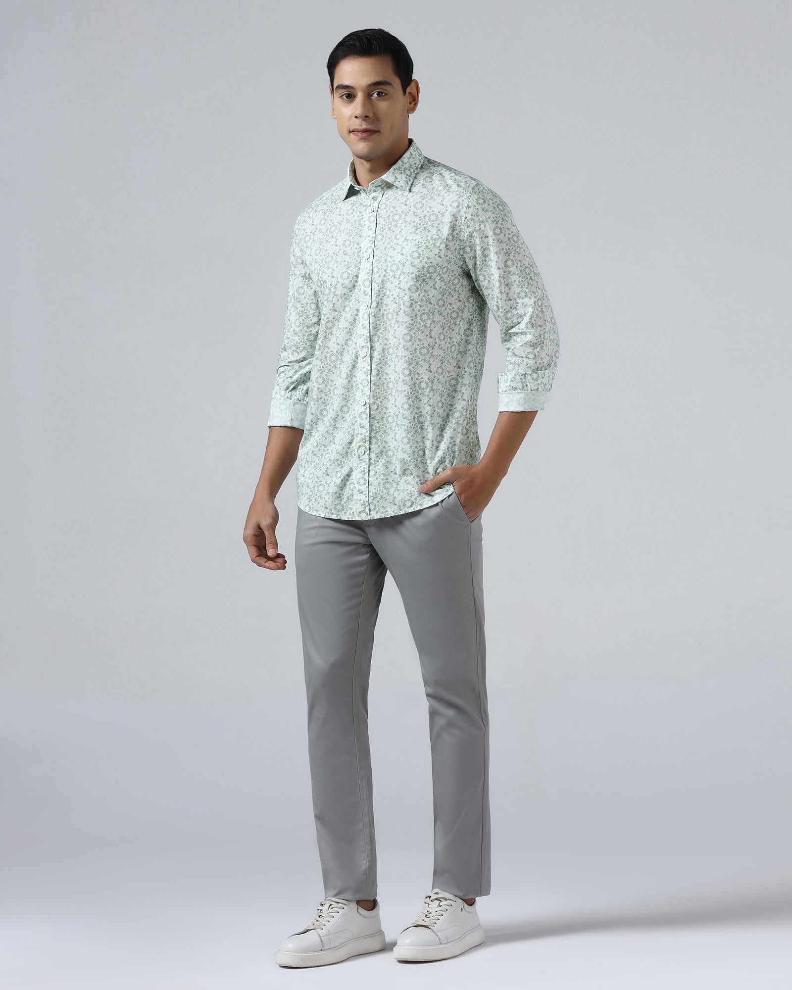 Mint Printed Shirt - Frilo