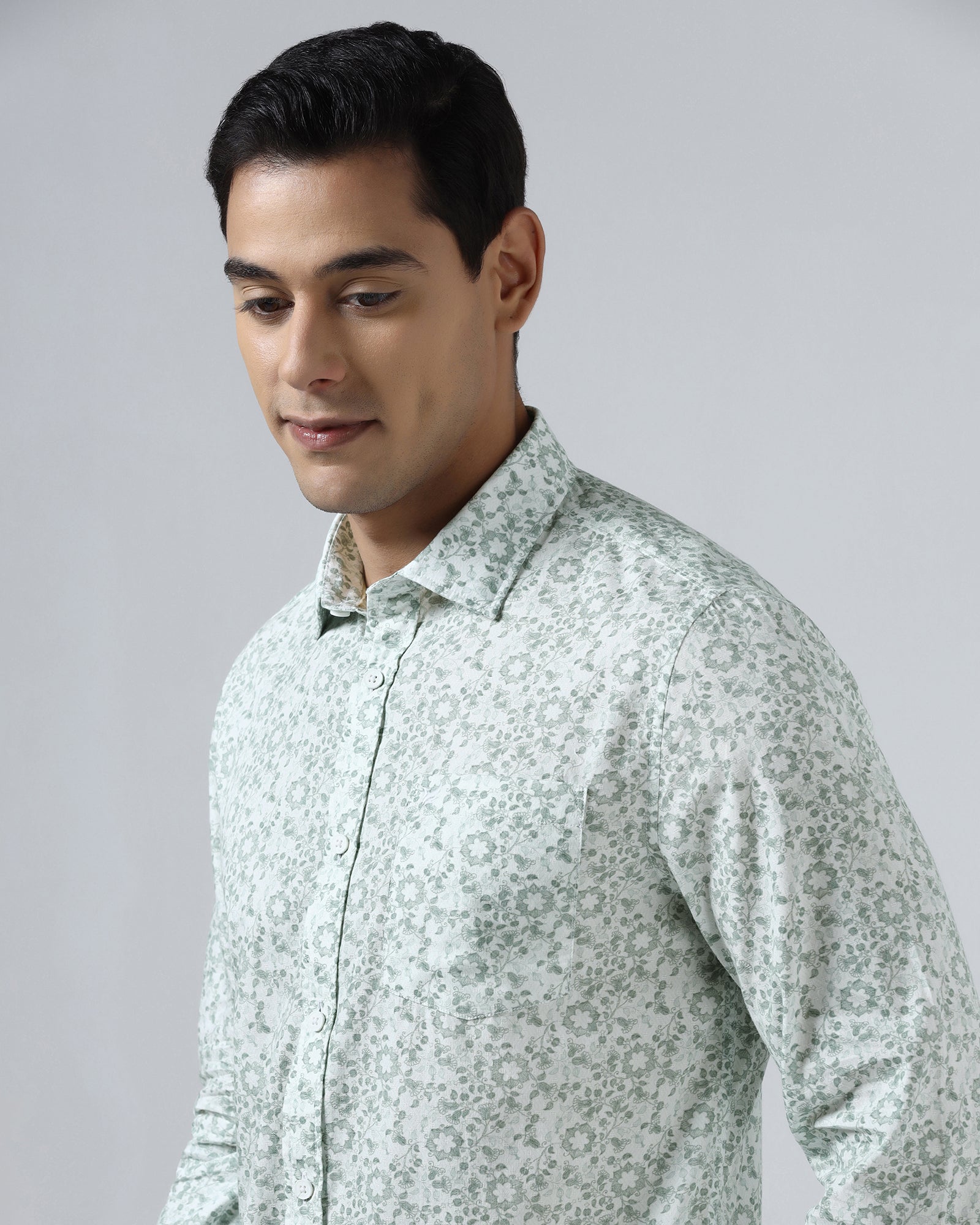 Mint Printed Shirt - Frilo
