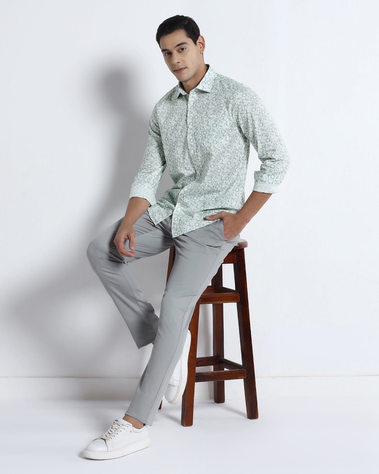 Mint Printed Shirt - Frilo