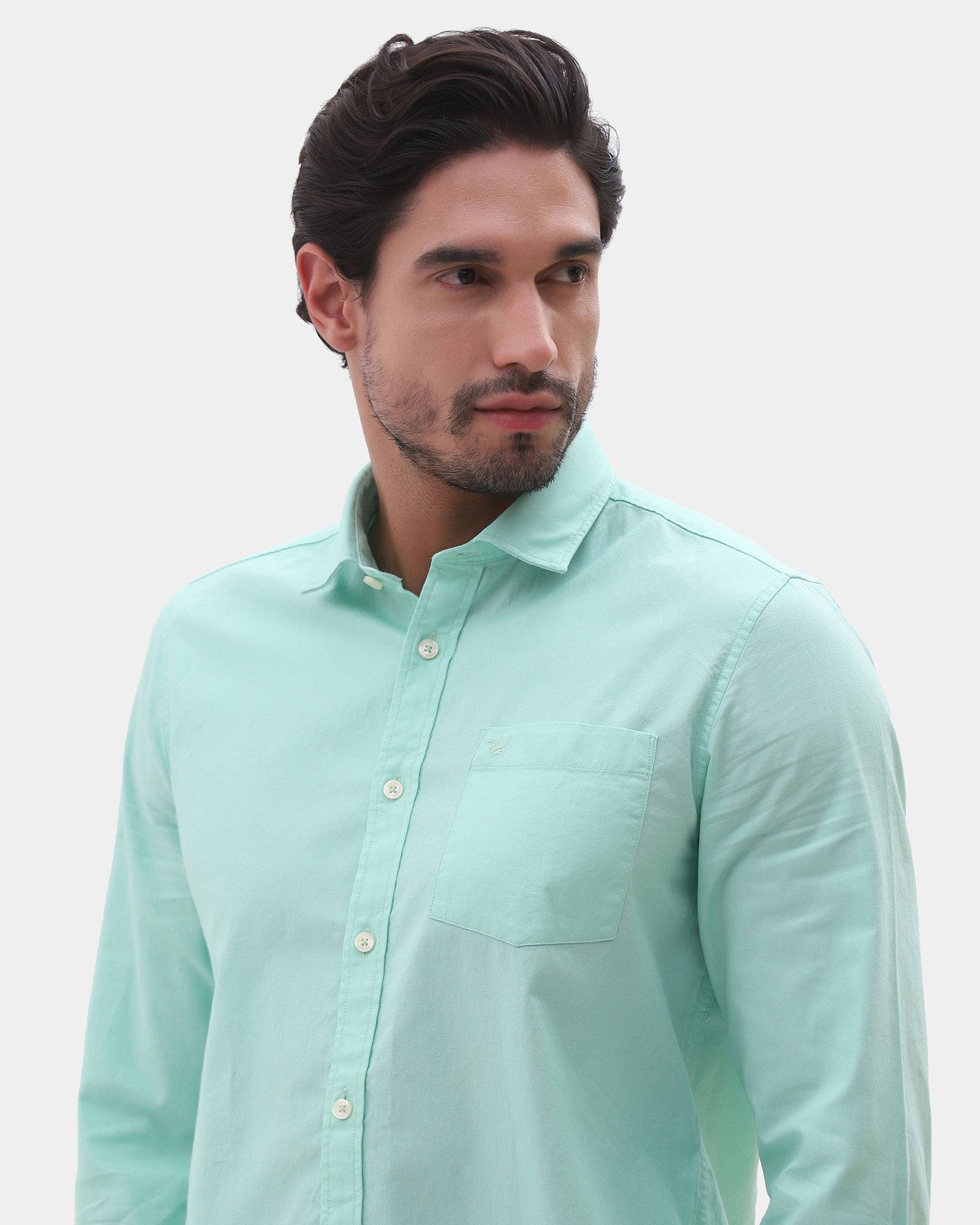 Mint Printed Shirt - Gebbew