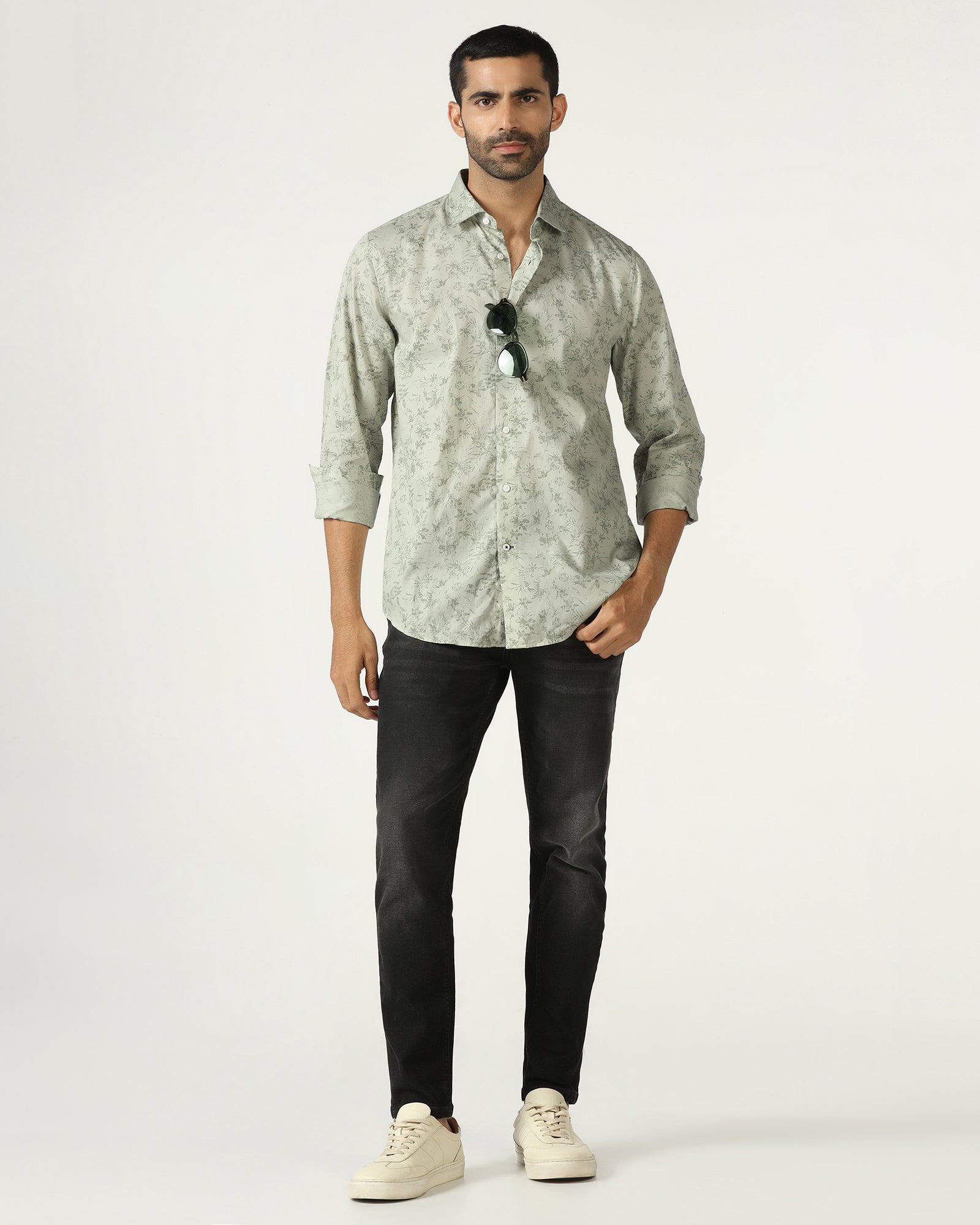 Mint Printed Shirt - Holten