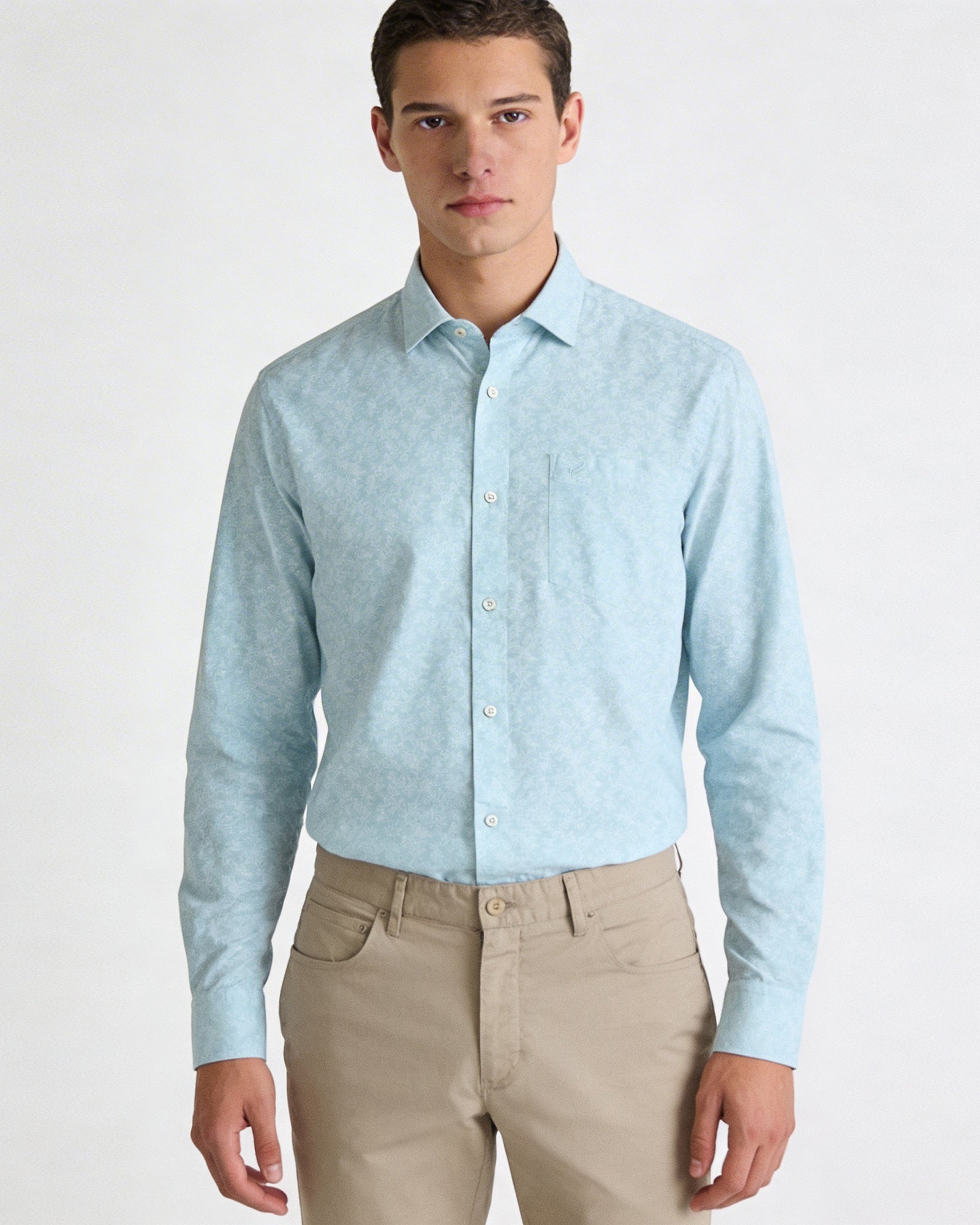 Mint Printed Shirt - Lavan