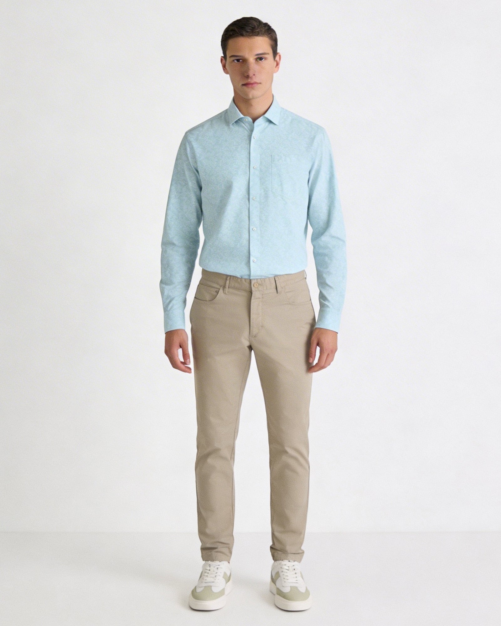 Mint Printed Shirt - Lavan