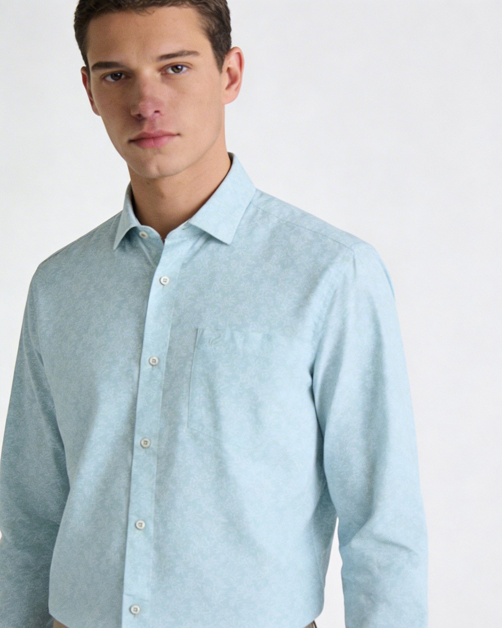 Mint Printed Shirt - Lavan