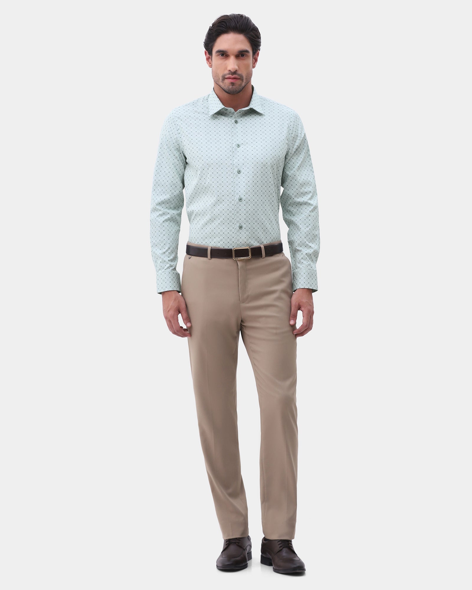 Mint Printed Shirt - Santino