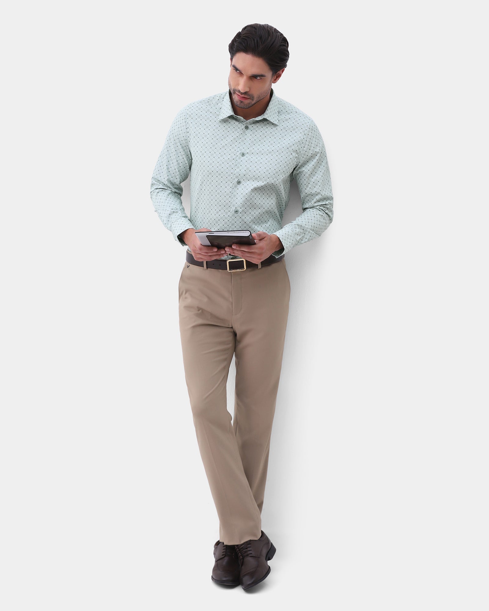 Mint Printed Shirt - Santino