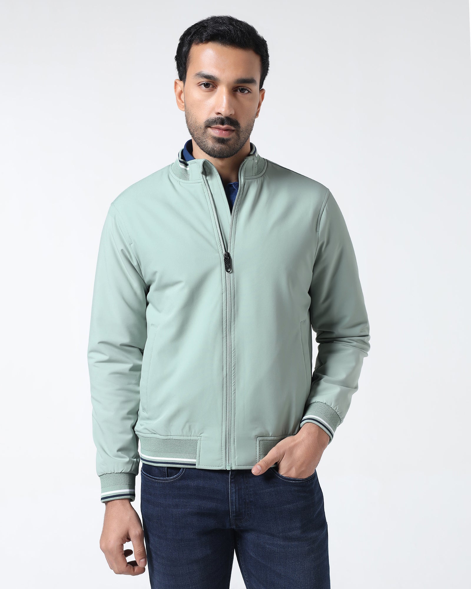 Mint_Solid_Zipper_Jacket_Dorne