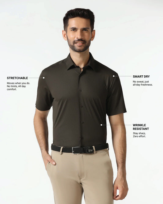 Mouse Half Sleeve TechPro Textured Shirt - Hurton