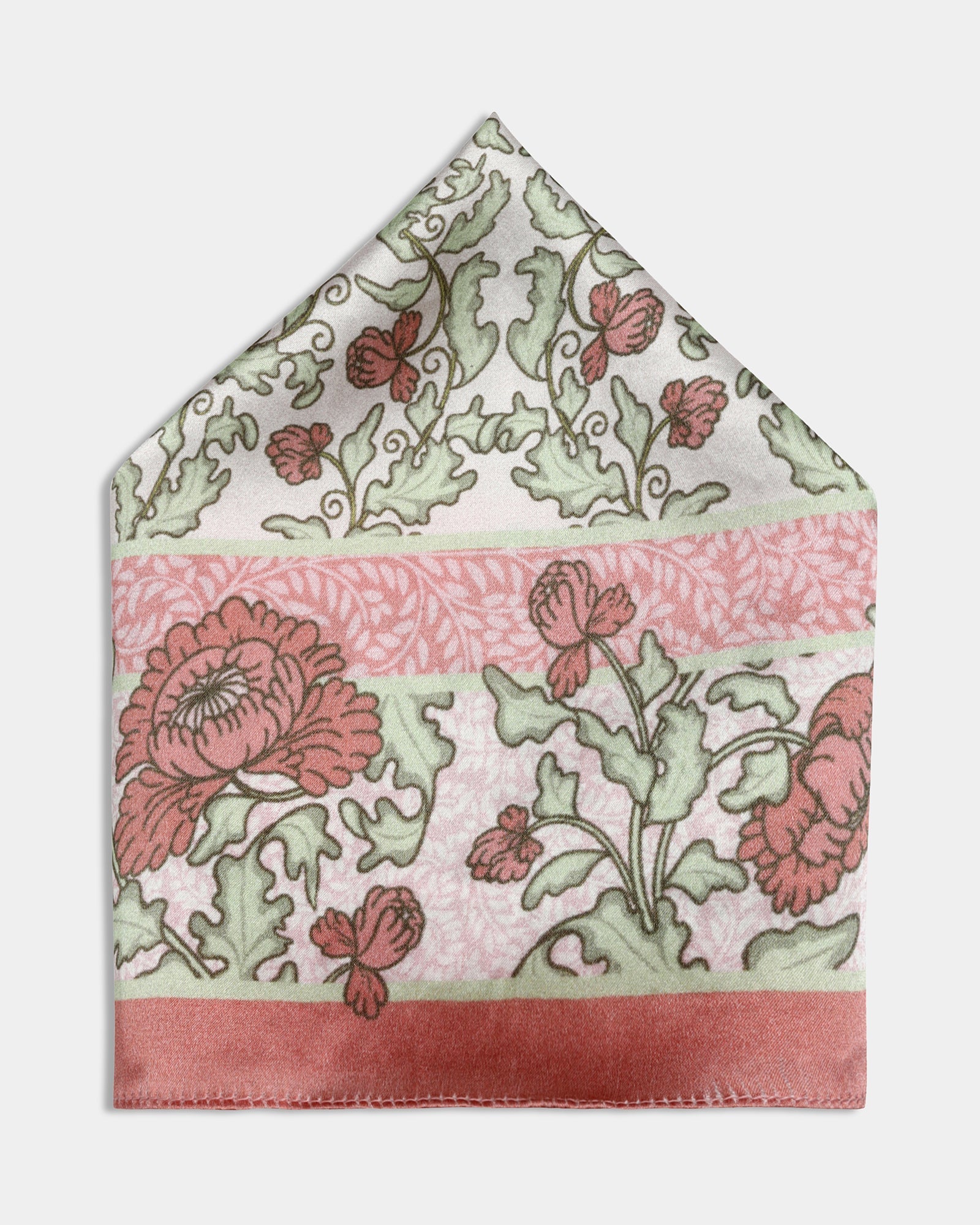 Multi Color Printed 100% Silk Pocket Square - Adorn