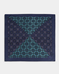 Multi Color Printed 100% Silk Pocket Square - Air