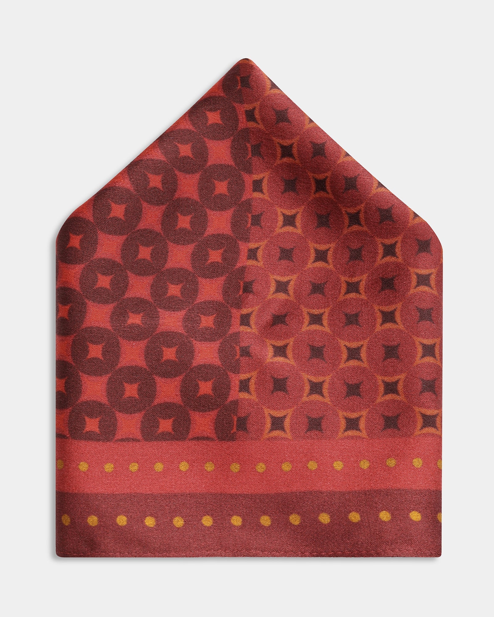 Multi Color Printed 100% Silk Pocket Square - Aslot