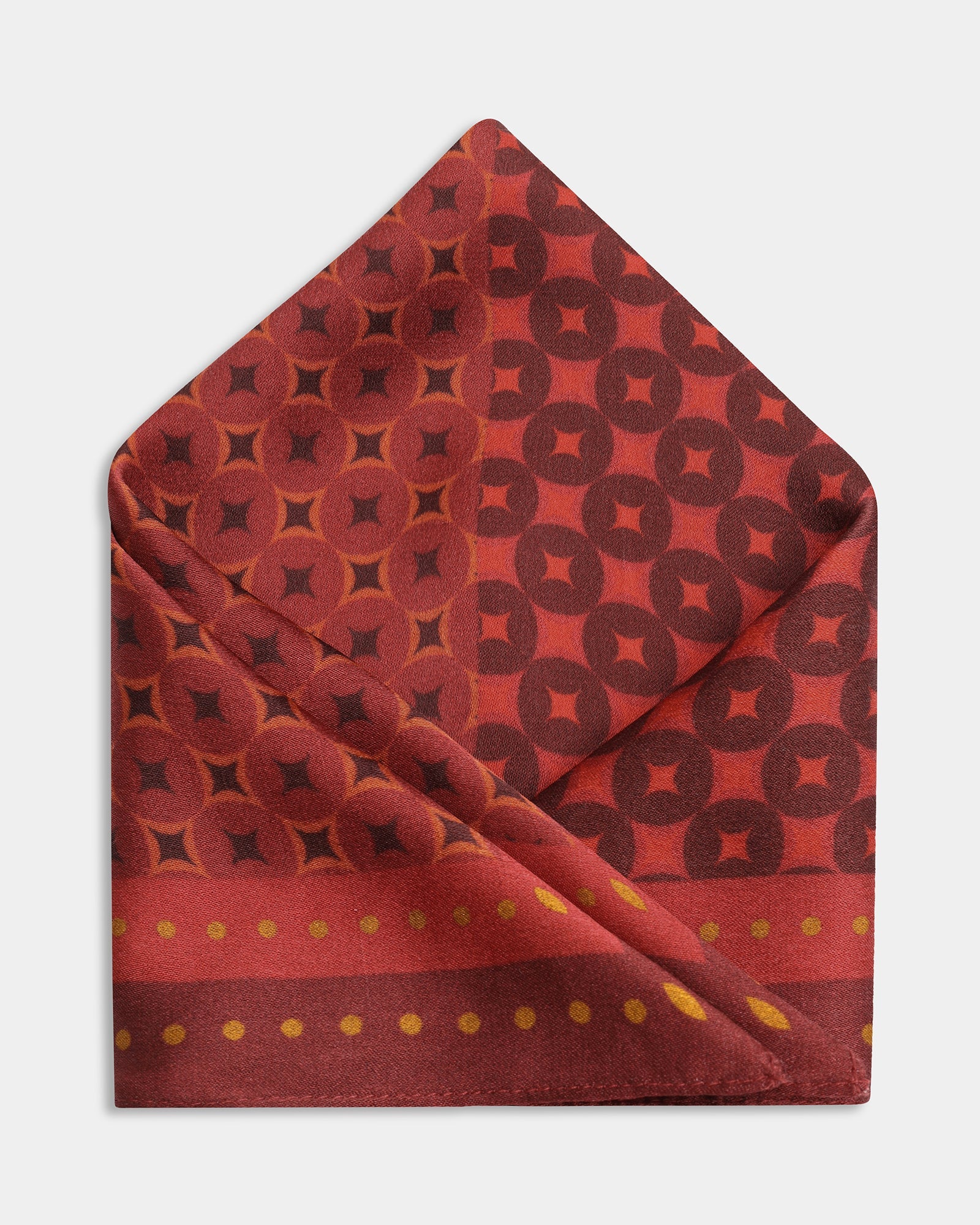 Multi Color Printed 100% Silk Pocket Square - Aslot