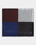 Multi Color Solid 100% Silk Pocket Square - Wakuram