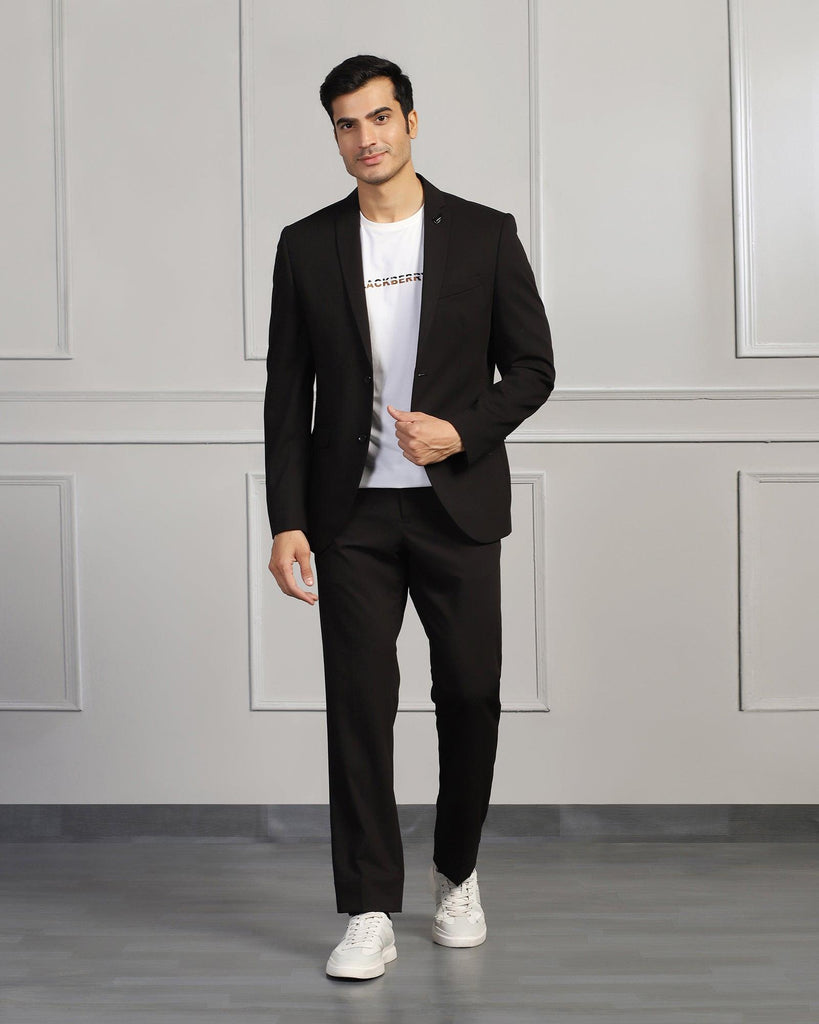 Multitude 6X Black Solid Formal Suit - Nova