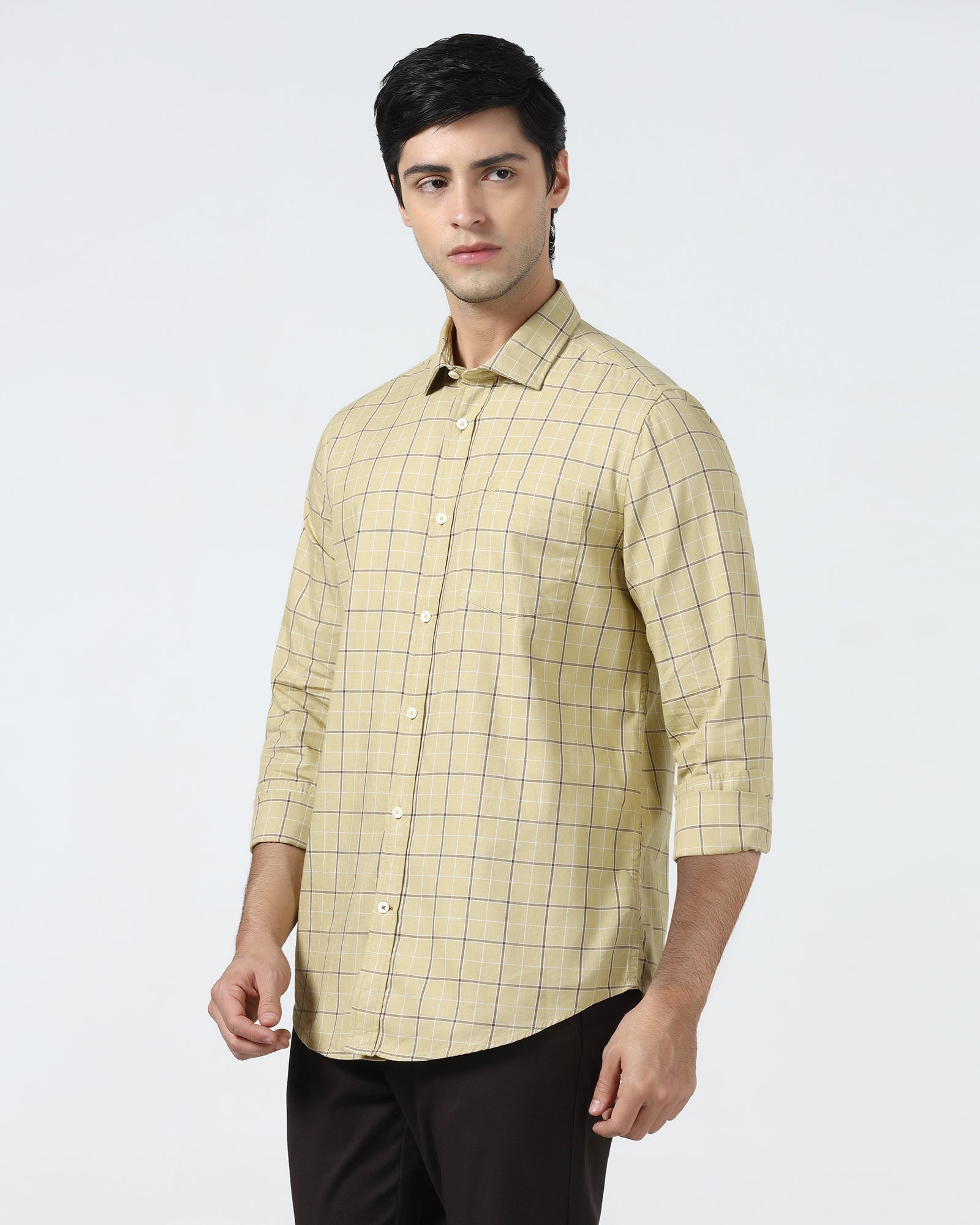 Mustard Check Shirt - Havro