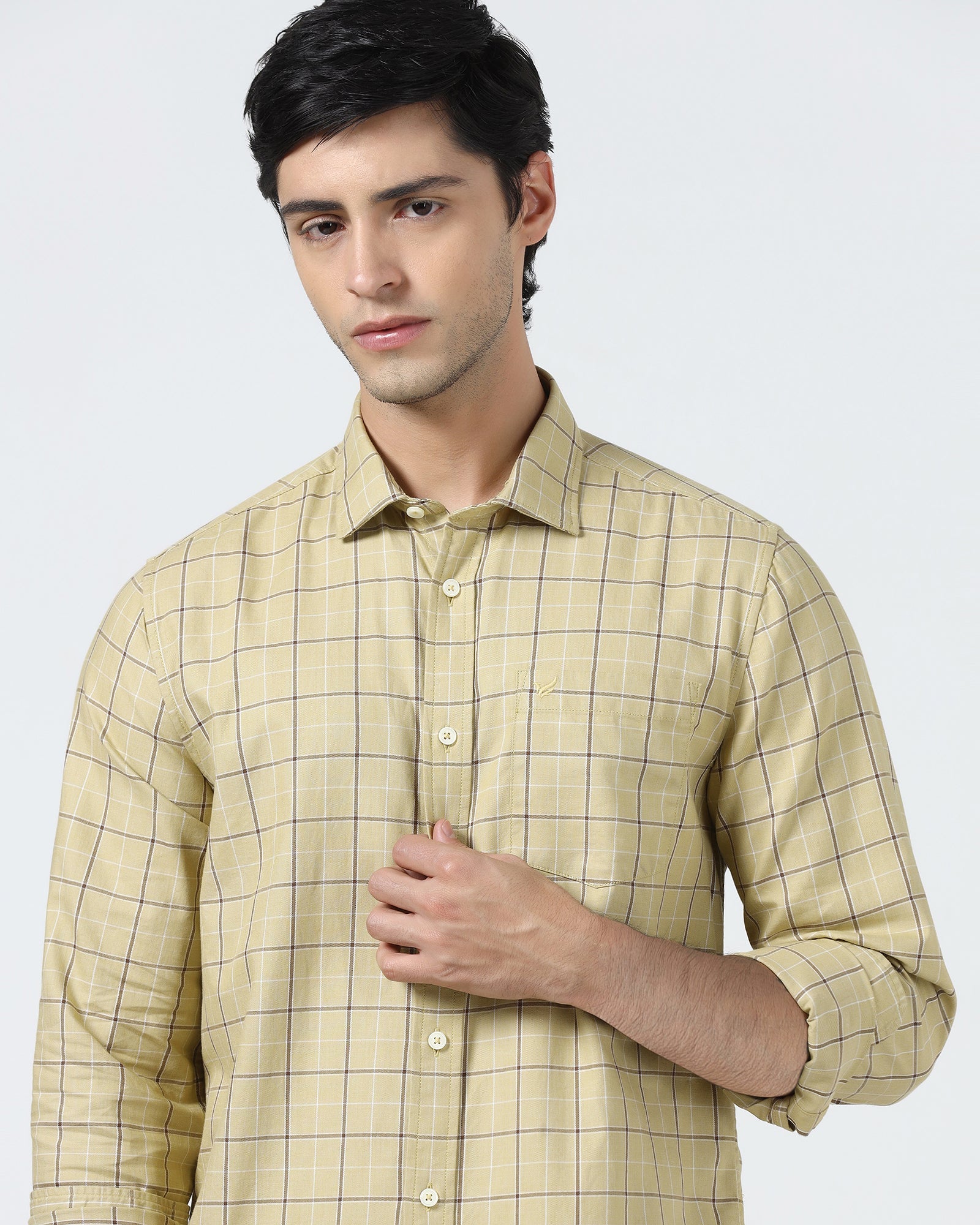 Mustard Check Shirt - Havro