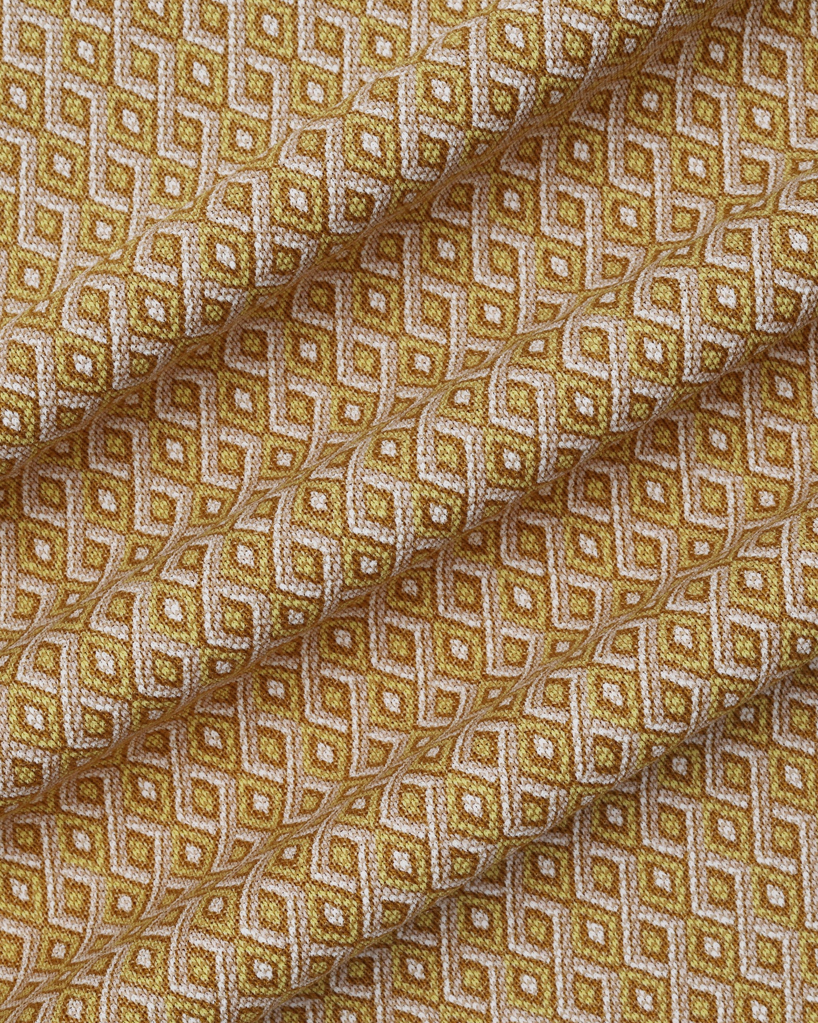 Mustard Yellow Printed Polo - Mini