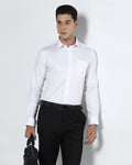 White Unwrinkle Solid Shirt - Sailor