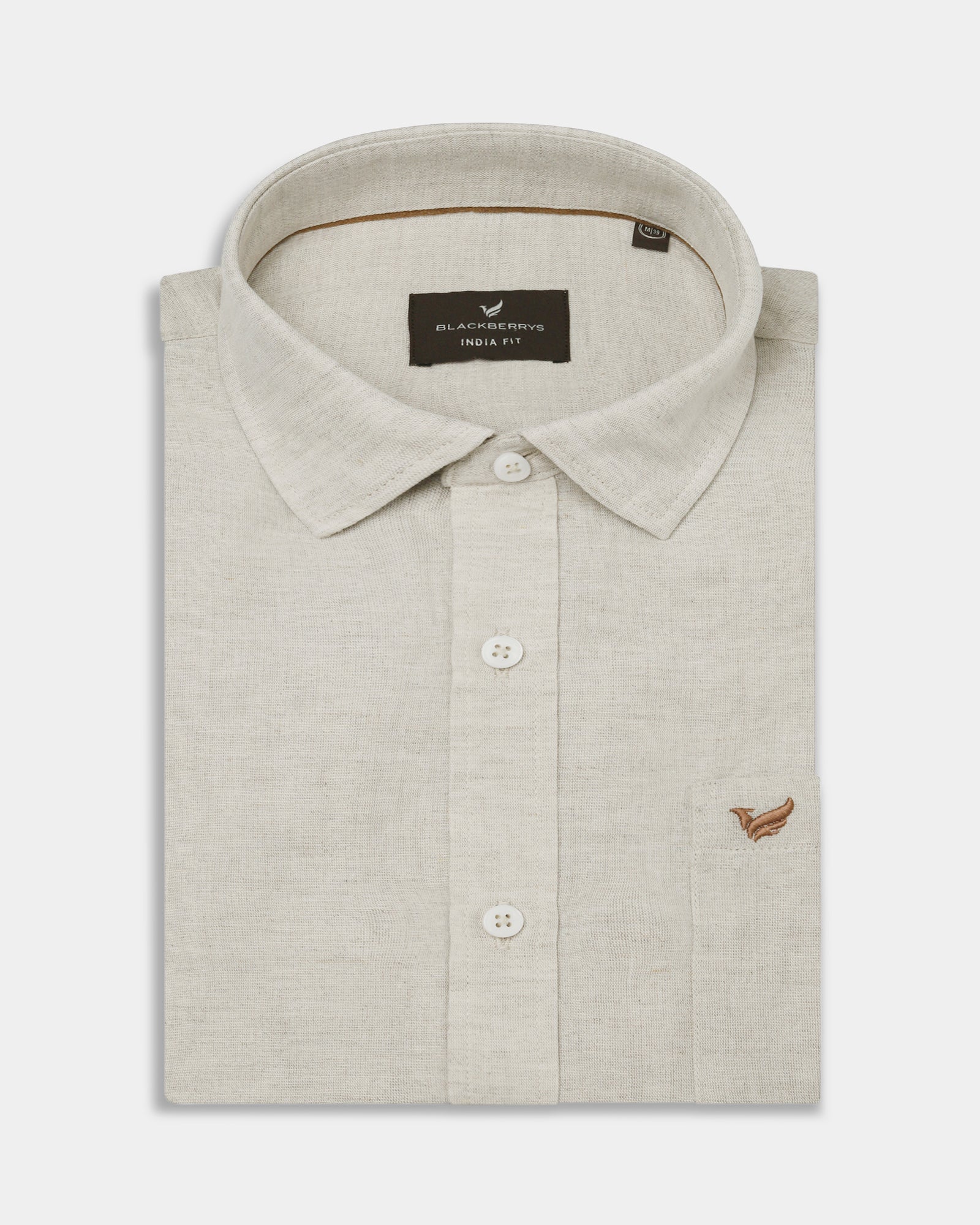 Natural Half Sleeve Linen Solid Shirt - Cleo