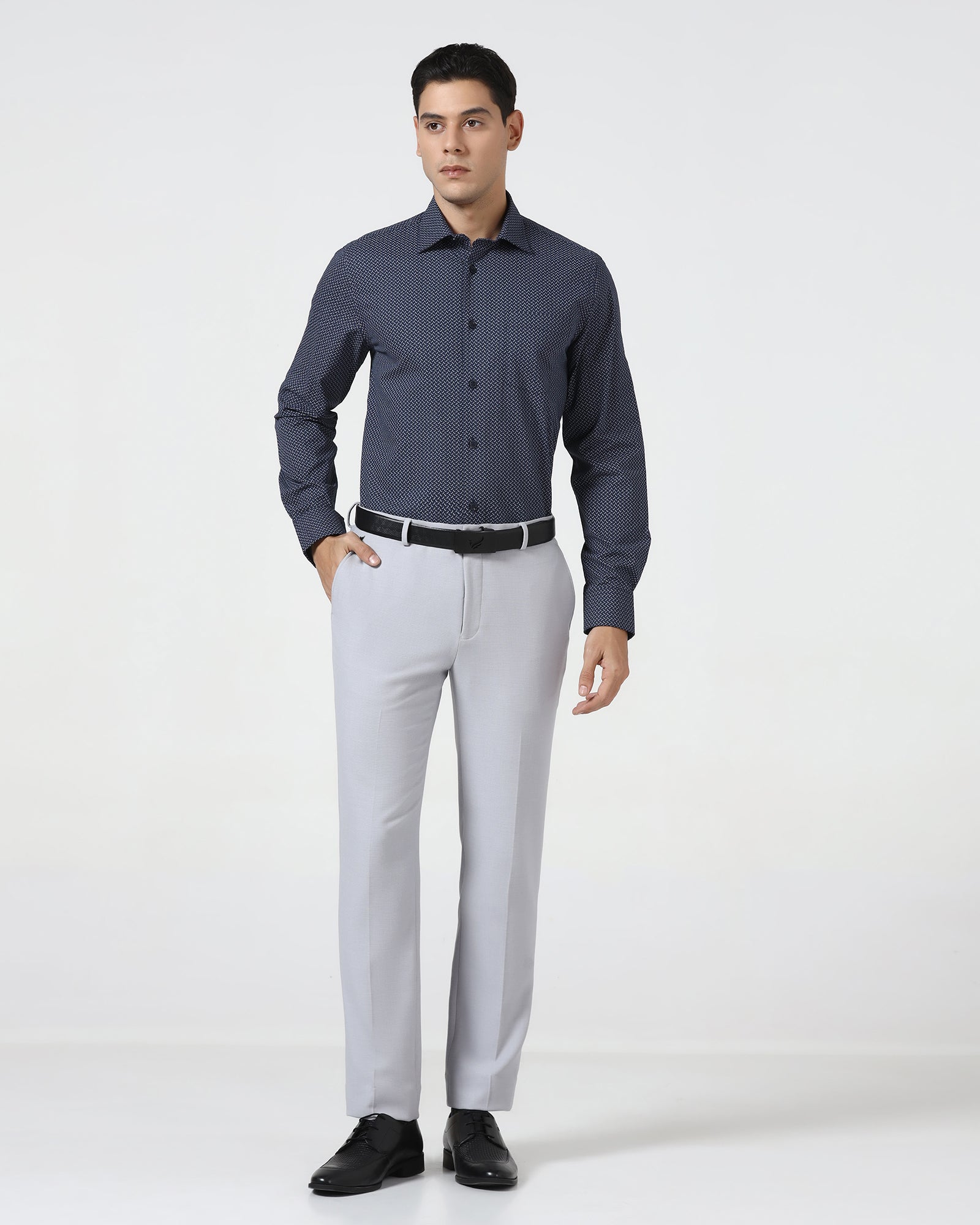 Navy Printed Shirt - Cyrus