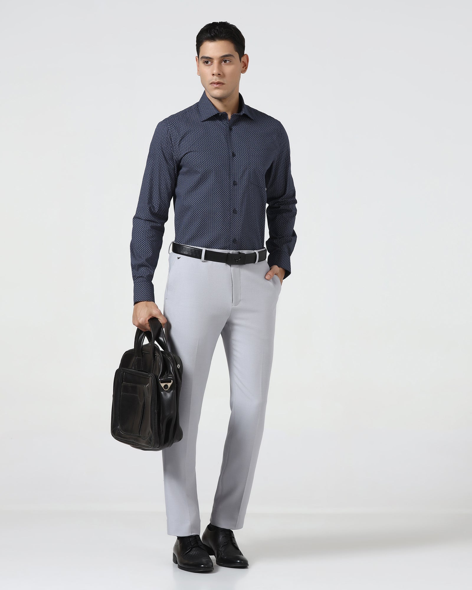 Navy Printed Shirt - Cyrus