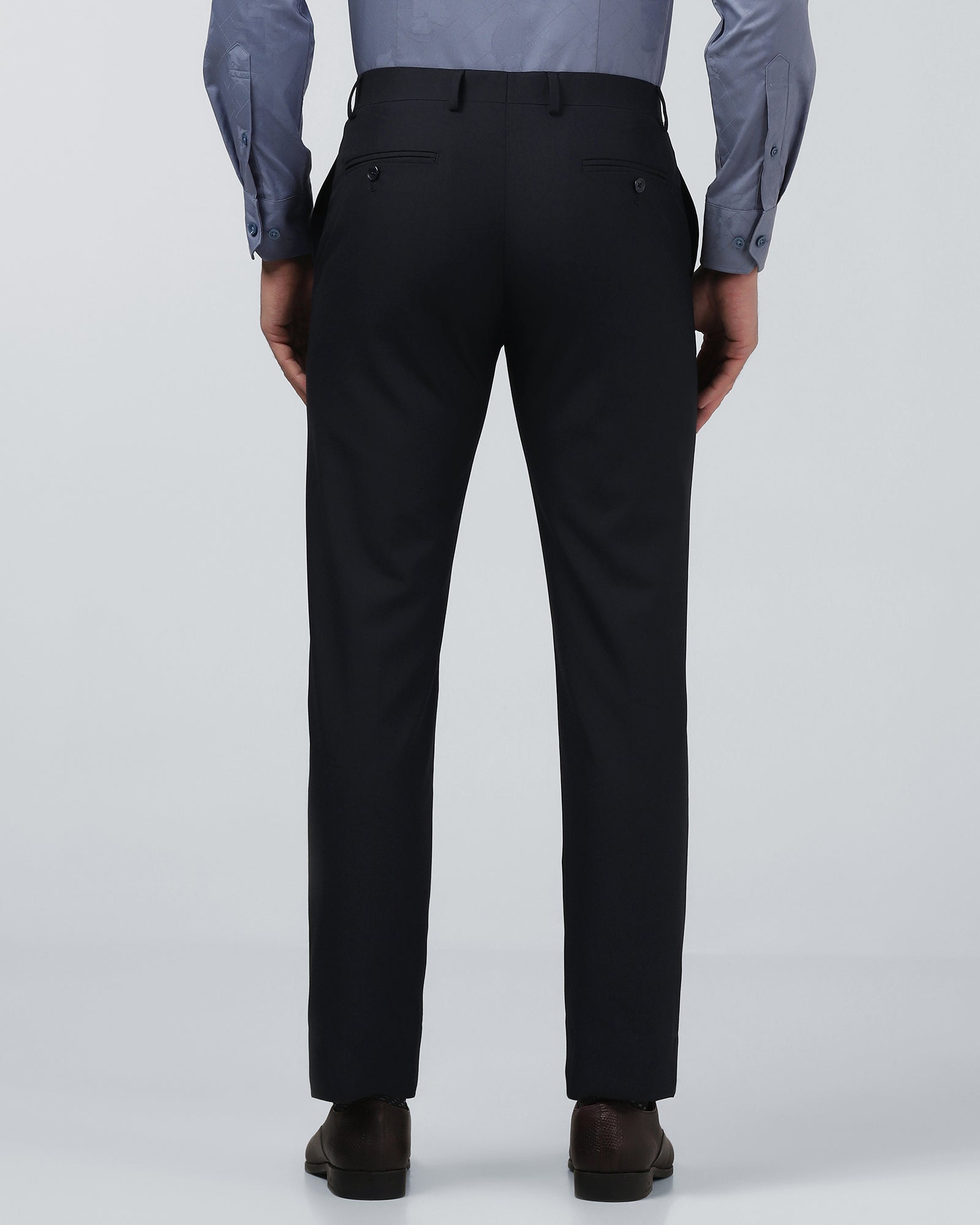 Navy Solid Trouser - Luis