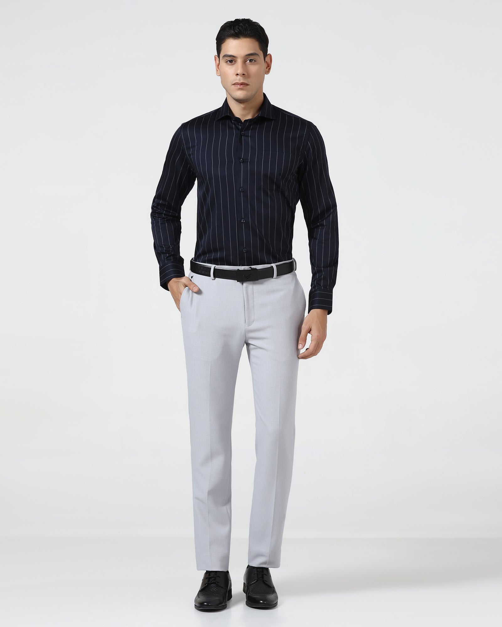 Navy Stripe Shirt - Route