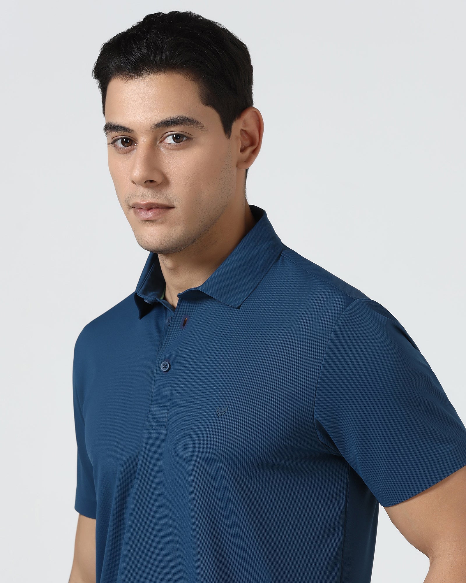 Navy TechPro Textured Polo - Hina