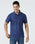 Navy Textured Polo - Peek