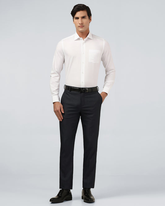 Navy Textured Trouser - Alan