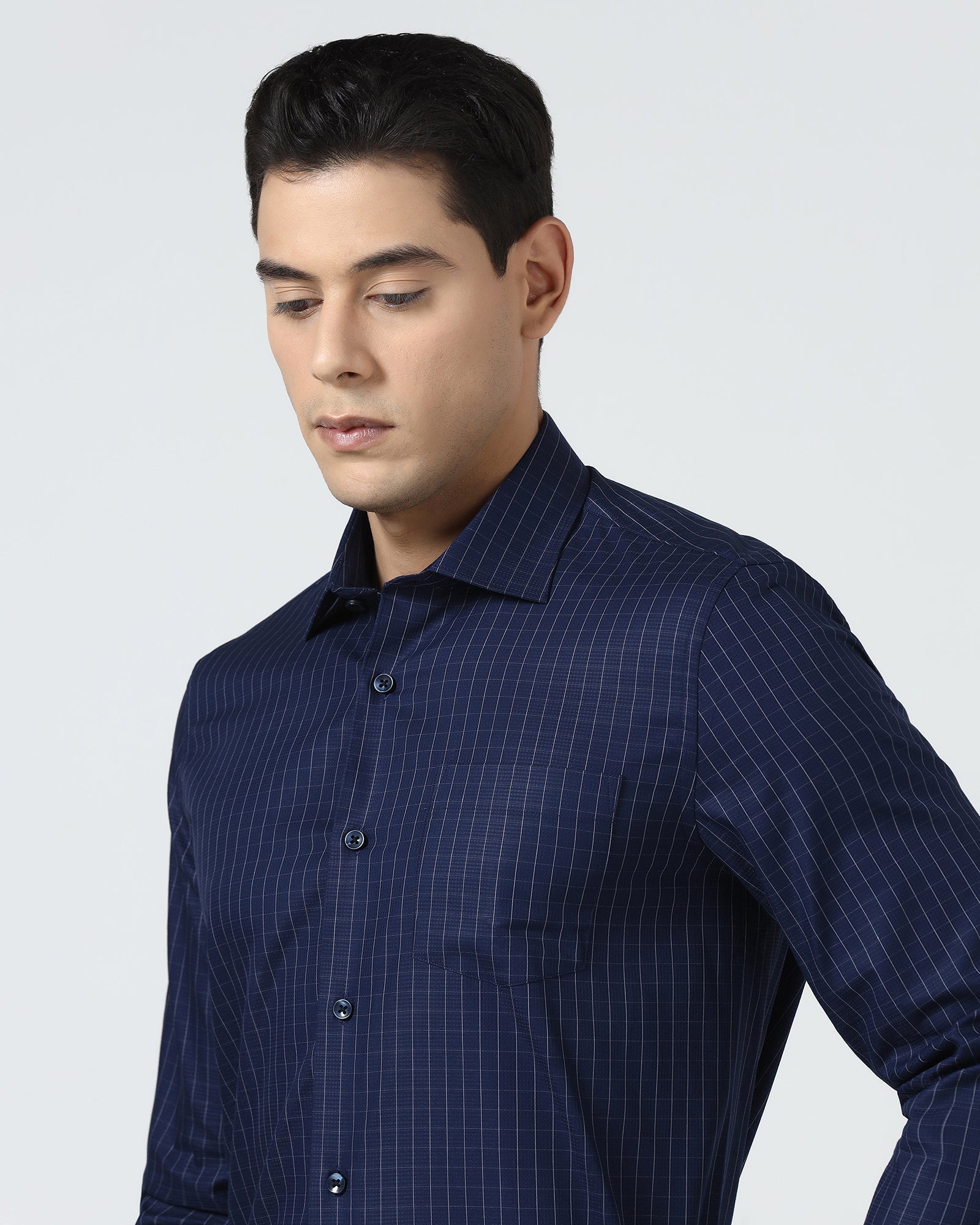 Navy Check Shirt - Canoe