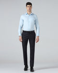 Navy Check Trouser - Flexi Rich