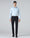 Navy Check Trouser - Flexi Rich