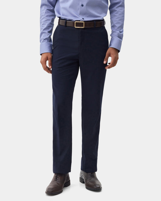 Navy Check Trouser - Fossil