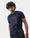Navy Crew Neck Printed T-Shirt - Donbei