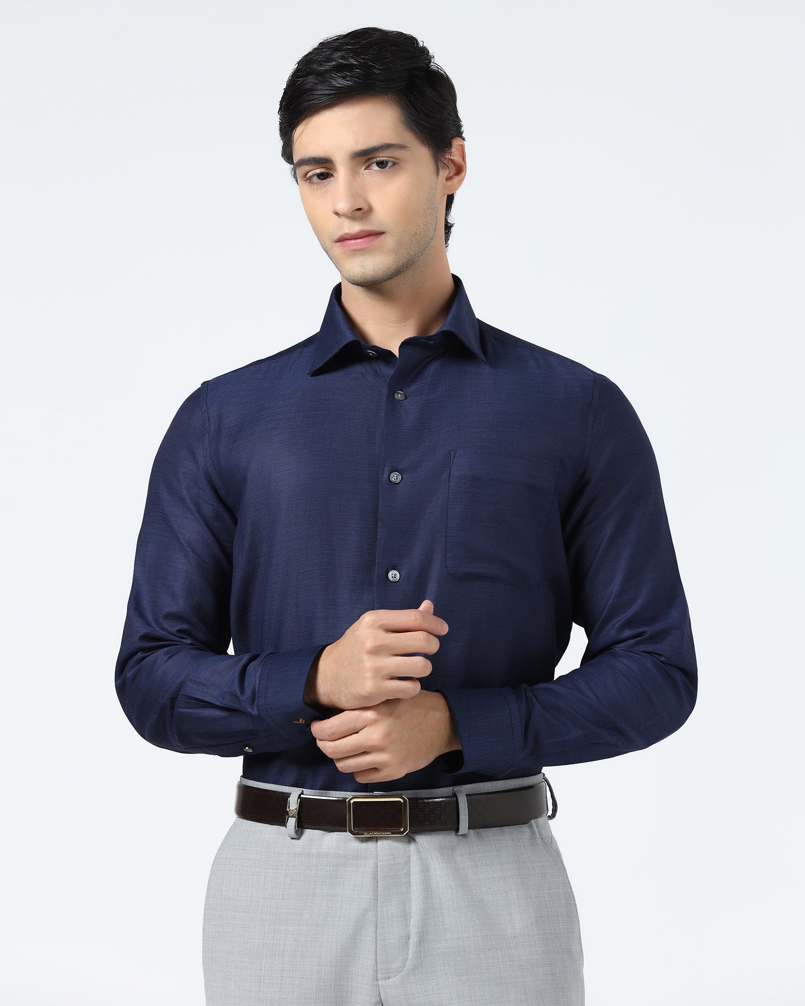Navy Luxe Solid Shirt - Quebec